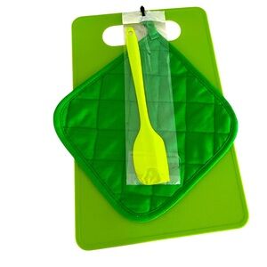 3 PIECE GREEN KITCHEN SET